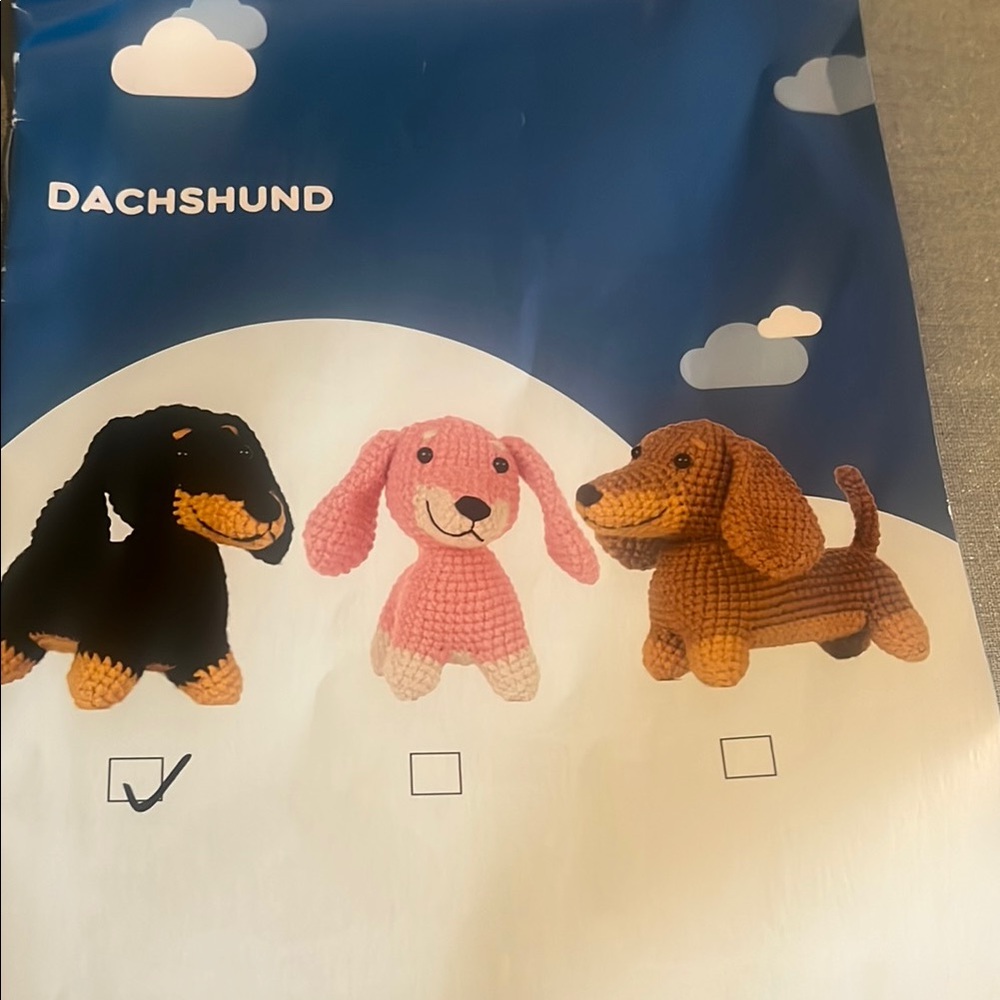 Dachshund Crochet for beginners set